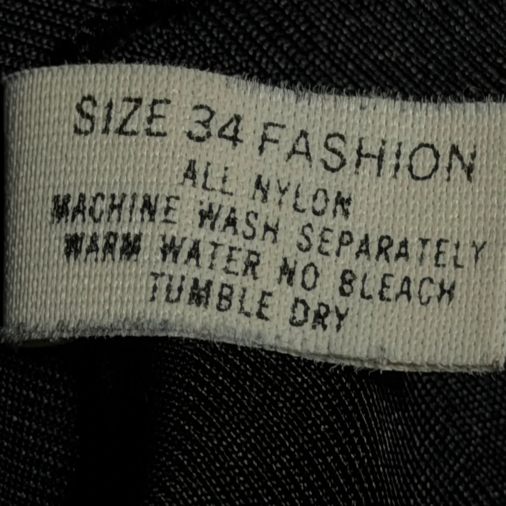 Shadowline Vtg Black Full Slip Dress‎ Lace Trim Nylon Lingerie Made in USA Sz 34